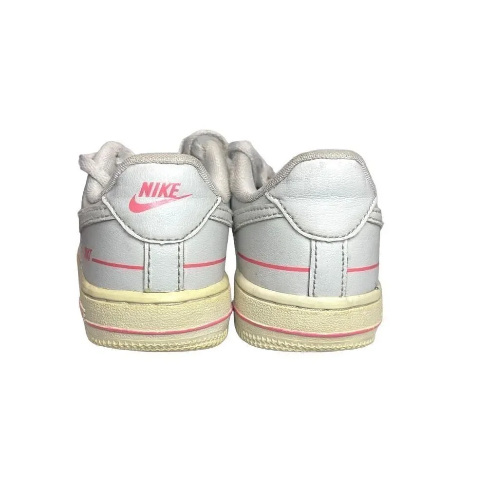Nike Air Force 1 Multiple Logos Sneakers CJ4113-100 Boys Size 11